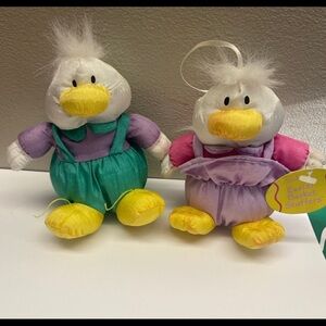 Source Unknown Duck Plush Pair in Teal and Lavender